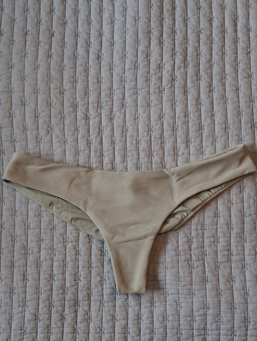 Boys + Arrows Clairee Ribbed Bikini Bottoms in Sage Green